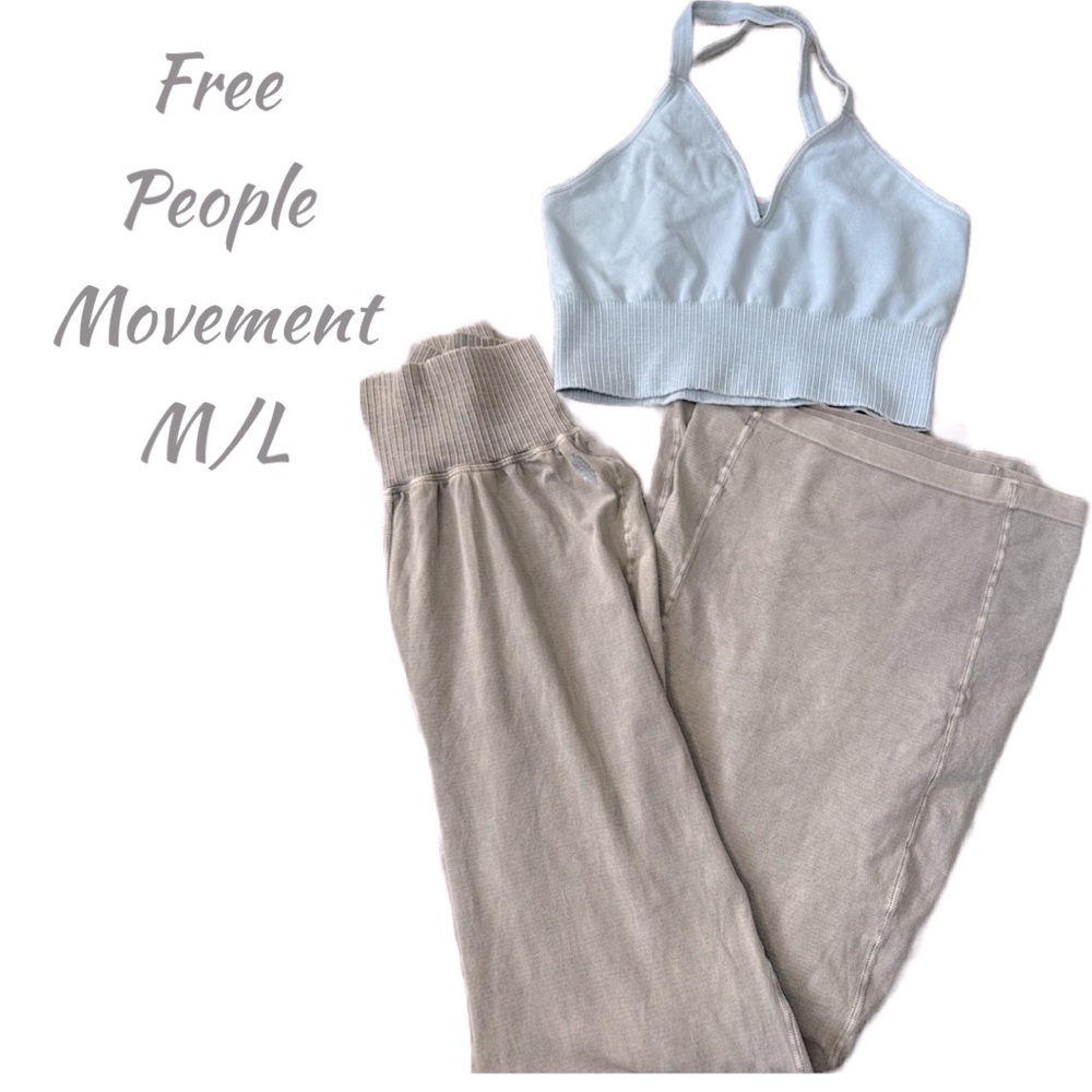 Free people movement good karma flare leggings and crop top